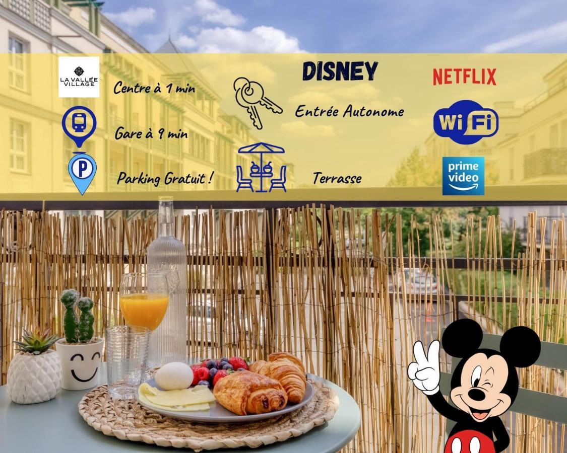 Le bleu, très bien situé 1mn centre commerciale, Disney PARKING GRATUIT Serris Esterno foto